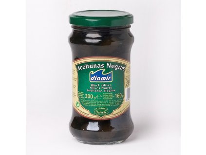 Černé olivy sklenice 314 ml