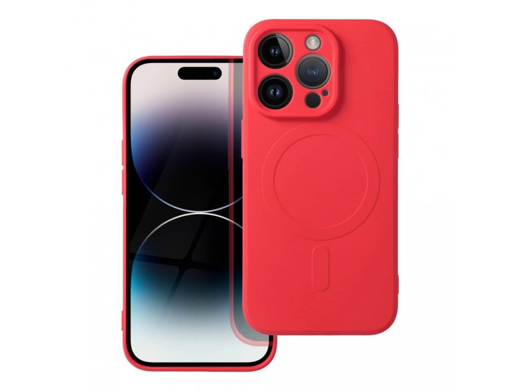 Silikonový kryt s MagSafe pro iPhone 14 Pro červený