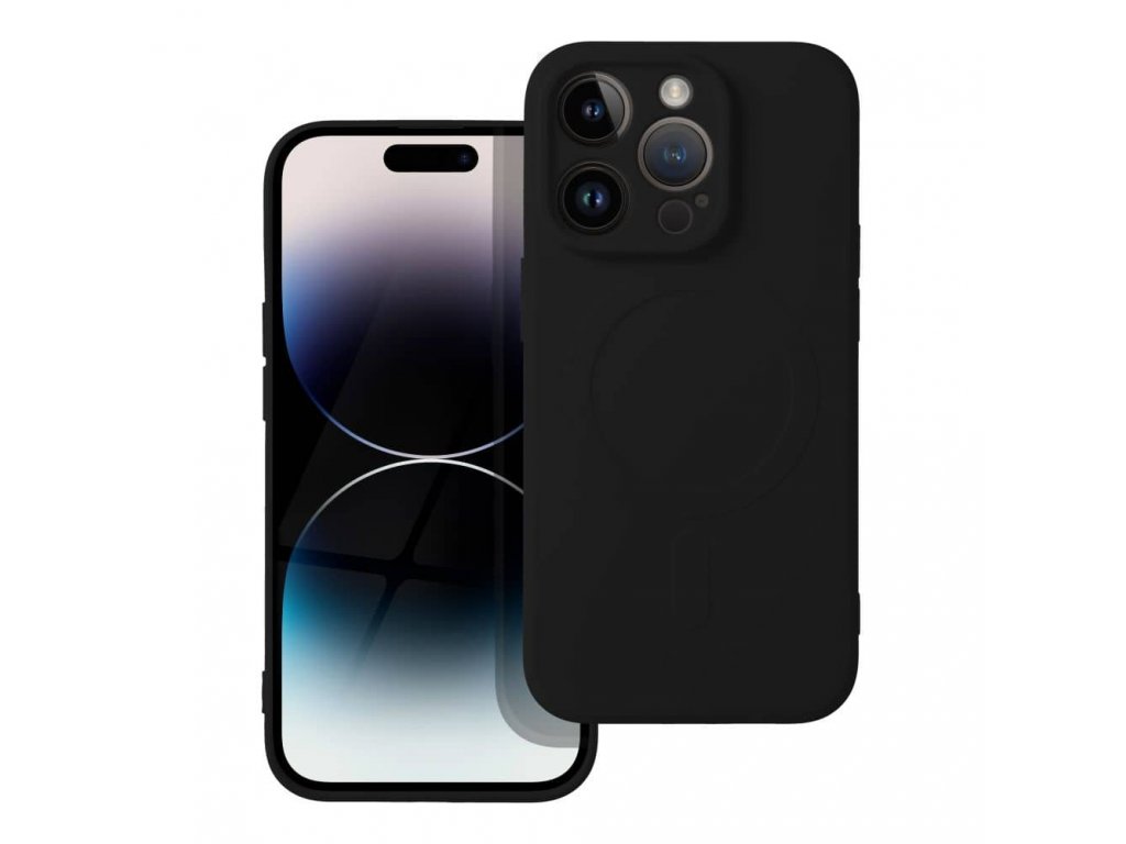 Silikonový kryt s MagSafe pro iPhone 14 Pro Max černý