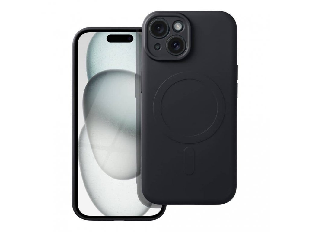 Silikonový kryt s MagSafe pro iPhone 15 černý