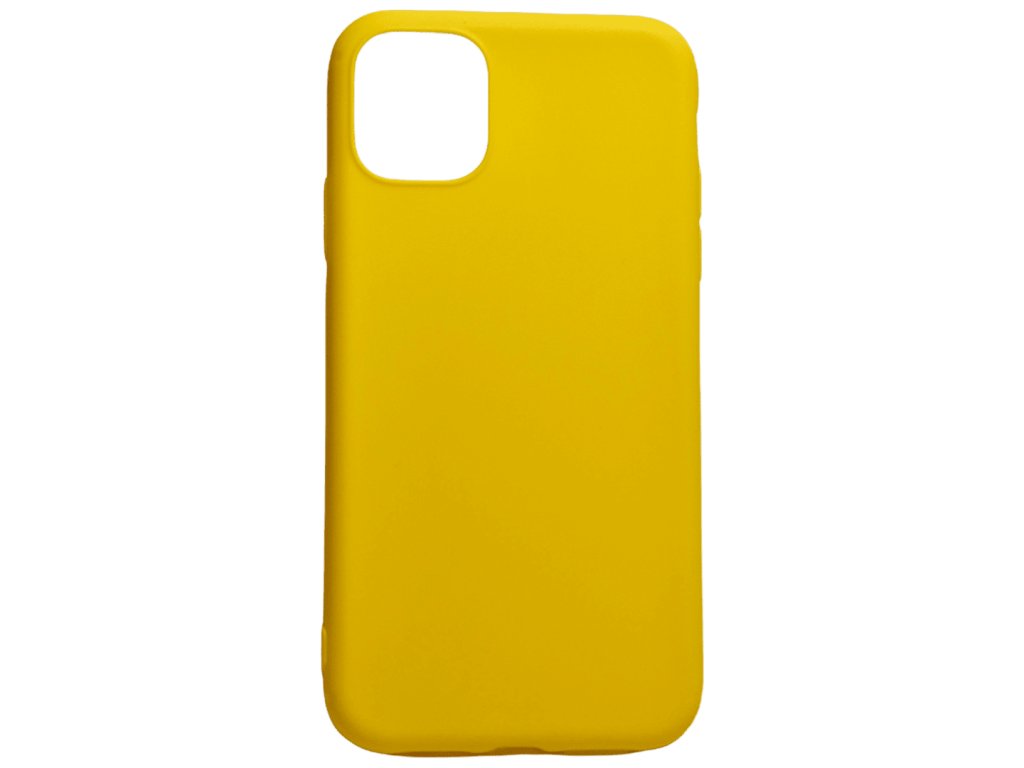 Žlutý odolný silikonový obal pro iPhone 11 Pro Max
