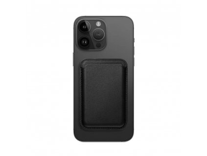 Kožená MagSafe peněženka pro Apple iPhone černá