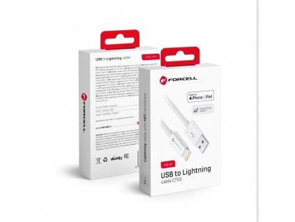 Forcell Kabel USB-A/Lightning MFi 12W 1m bílý (C703)