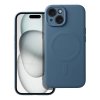 Silikonový kryt s MagSafe pro iPhone 15 Plus modrý