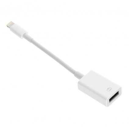 Adapter OTG USB pro iPhone Lightning 8-pin bílý