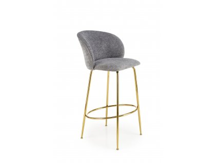 H116 barová židle šedá/zlatá
