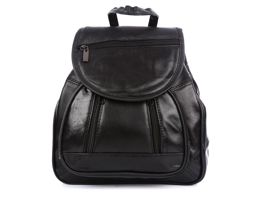 Malý dámský kožený batůžek černý Bag Street 6601 ModexaStyl (5)