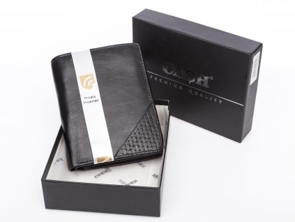 Pánská kožená peněženka černá Cash 5640 rfid (2)