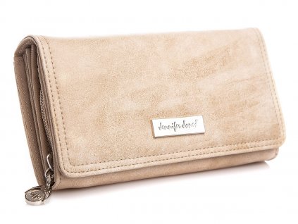 Elegantní dámská kožená peněženka Jennifer Jones 1108 7 béžová ModexaStyl (3)