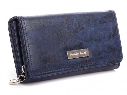 Elegantní dámská kožená peněženka Jennifer Jones 1108 7 modrá tmavě ModexaStyl (3)