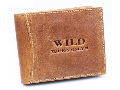 Pánská kožená peněženka Wild 5453 tmavě koňaková světle hnědá ModexaStyl (1)