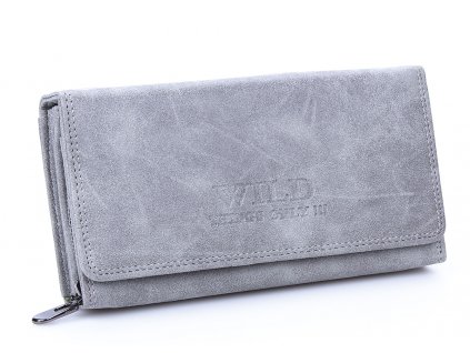 Prostorná dámská kožená peněženka šedá Wild 11024 ModexaStyl (3)