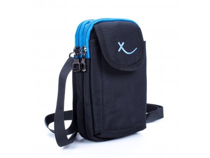 Mini taška přes rameno nebo na opasek černá modrá 4247 ModexaStyl (3)