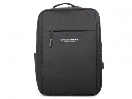Unisex batoh s kapsou na notebook černý Bag Street 4101 BK ModexaStyl (3)