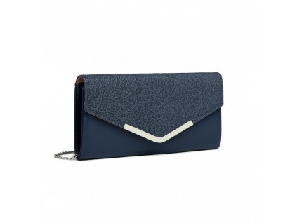 Elegantní večerní kabelka psaníčko modrá Miss Lulu LP2312 NY ModexaStyl (2)