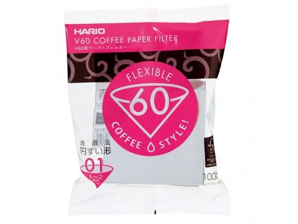 Hario papírové filtry Hario V60 01 100 ks