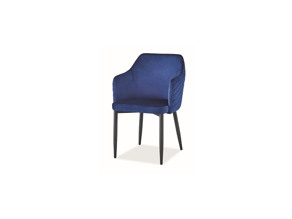 Elegantná jedálenská stolička ASTOR Velvet, v dokonalom modrom prevedení