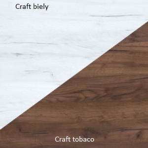 ARTBm Obývacia stena HUGO II Farba: craft biely / craft tobaco