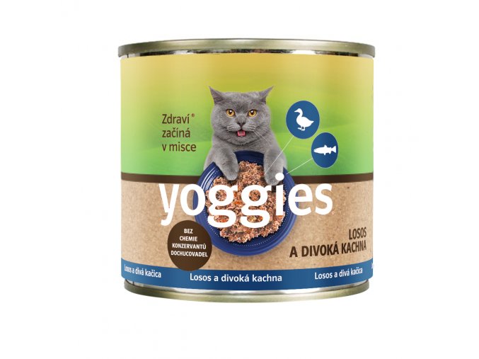 185g yoggies konzerva pro kocky losos a divoka kachna
