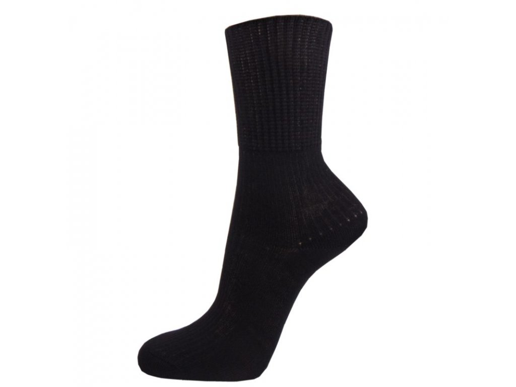 Zdravotní bavlněné ponožky - černá