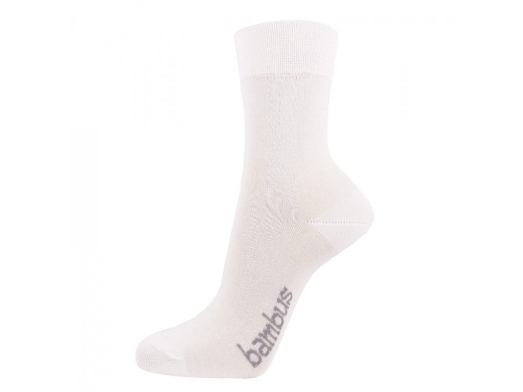 Klasické ponožky z BAMBUSOVÉ VISKÓZY - bílé