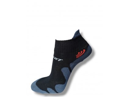 Kotníkové ponožky SPEED s jazýčkem - černé