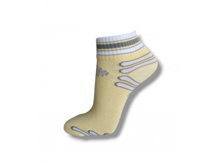 Kotníkové ponožky SPEED - žlutá/bílá/šedá