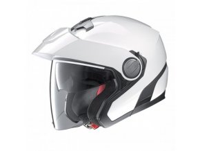 Moto helma Nolan N40 Classic Plus N-com Metal White 18