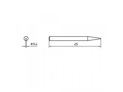 Weller® 4SPI15210-1 Lötspitze Nadelform 0,4mm für SPI16