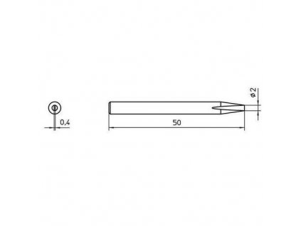 Weller® 4SPI26200-1 Lötspitze Meißelform 2mm für SPI27