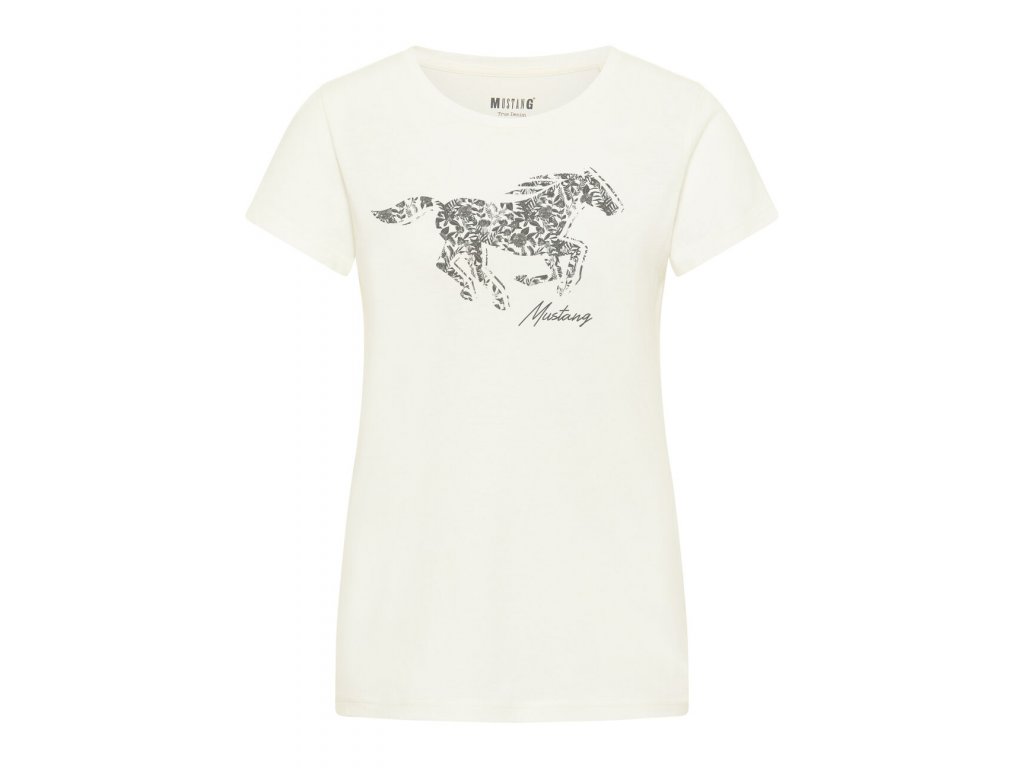 Damen T Shirt Print Shirt Mustang weiss 1012830 2013 1B