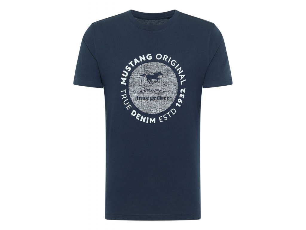 Herren T Shirt T Shirt Mustang blau 1013549 5330 1B