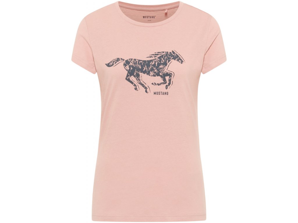 Damen T Shirt Print Shirt Mustang rosa 1014477 8089 1B