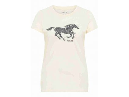 Damen T Shirt Print Shirt Mustang weiss 1014230 2013 1B