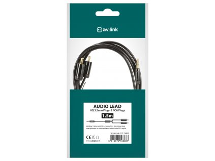 AV:link Precision kabel Jack 3.5mm stereo samec 2x RCA samec, 1.5m