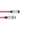 Kabel mikrofonní XLR-XLR 3pin, délka 5m, červený