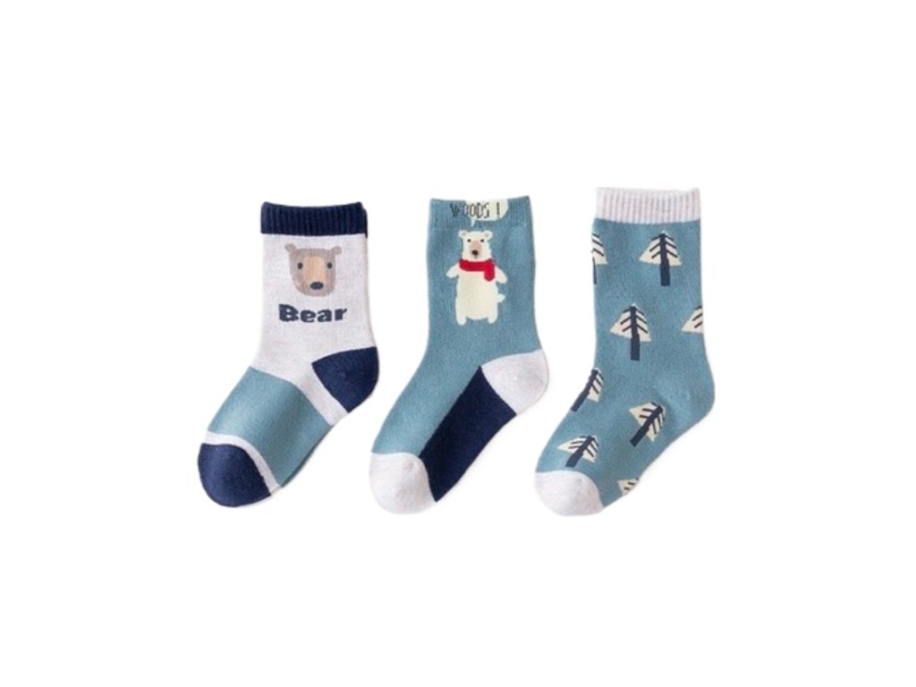 Bavlněné ponožky sada 3ks - Blue Bear