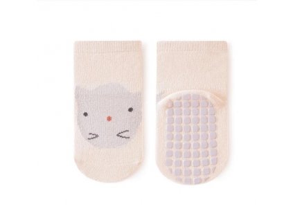 Protiskluzové ponožky se zvířátkem - Cat