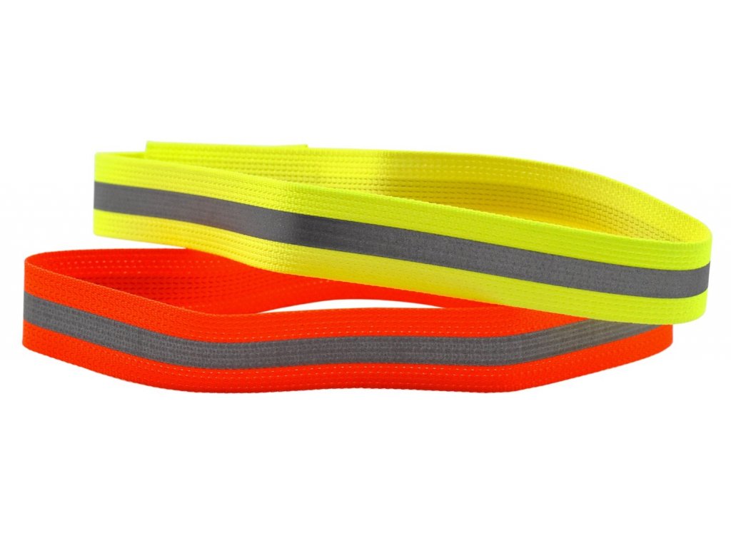 Obojek s reflexní páskou (Délka 30 cm, Barva oranžová)