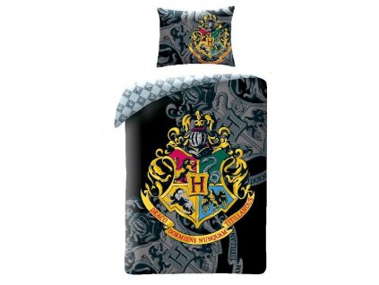 HALANTEX Povlečení Harry Potter black Bavlna, 140/200, 70/90 cm