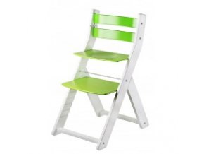 Rostoucí židle SANDY KOMBI -M02 bílá/zelená s ergonomickým sedákem