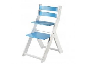 Rostoucí židle SANDY KOMBI -M03 bílá/modrá s ergonomickým sedákem