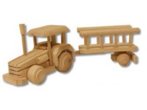 Dřevěná hračka-Traktor s valníkem D102