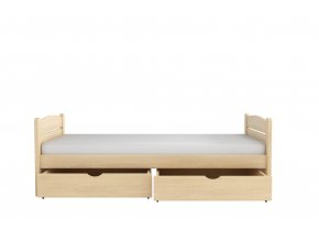 WOOD 11 postel 90x200 cm s úložným prostorem borovice masiv