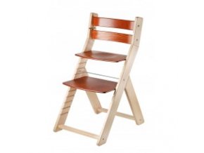 Rostoucí židle SANDY -002 natur/třešeň s ergonomickým sedákem