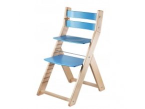 Rostoucí židle SANDY -M03 natur/modrá s ergonomickým sedákem