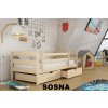 Dřevěná postel Zuzka 80x200 cm z borovice