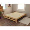 Manželská postel VMK004B masiv borovice (Rozměr 120 x 200 cm, Barva-3 surové dřevo)