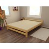Manželská postel VMK006B masiv borovice (Rozměr 120 x 200 cm, Barva-3 surové dřevo)