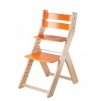 Rostoucí židle SANDY -M05 natur/oranžová s ergonomickým sedákem